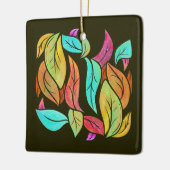 紅葉パターン セラミックオーナメント (左)