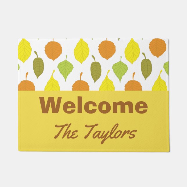 紅葉パターン ドアマット (正面)