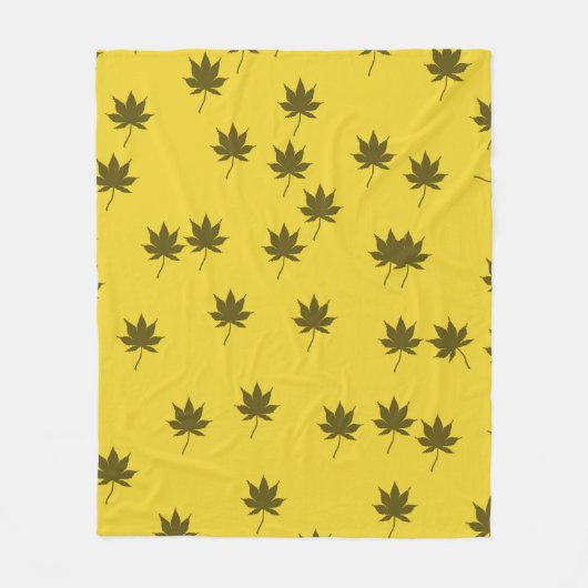 紅葉パターン フリースブランケット (正面)