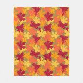 紅葉パターン フリースブランケット (正面)