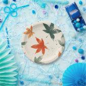 紅葉パターン ペーパープレート (パーティー)