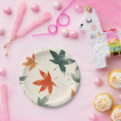 紅葉パターン ペーパープレート (パーティー)