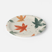 紅葉パターン ペーパープレート (アングル)