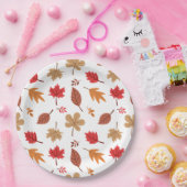 紅葉パターン ペーパープレート (パーティー)