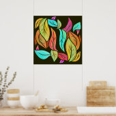 紅葉パターン ポスター (キッチン)