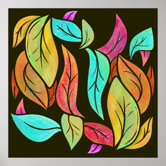 紅葉パターン ポスター (正面)