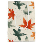 紅葉パターン ミディアムペーパーバッグ (裏面)