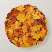 紅葉パターン ラウンドクッション (裏面)