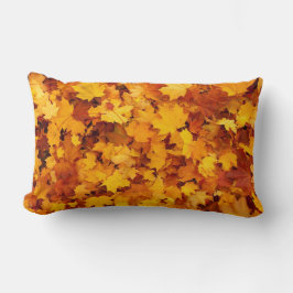 紅葉パターン ランバークッション