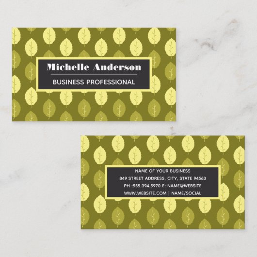 紅葉パターン 名刺 (正面/裏面)