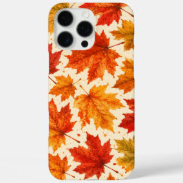 紅葉パターン | 秋のオレンジ色の赤い葉 iPhone 16 PRO MAXケース
