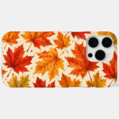 紅葉パターン | 秋のオレンジ色の赤い葉 Case-Mate iPhoneケース (裏面 (横))