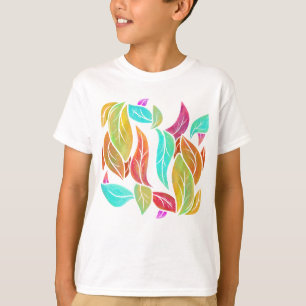 紅葉パターン Tシャツ