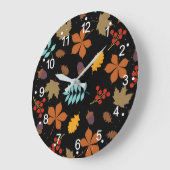 紅葉パターンLarge Clock-55694 ラージ壁時計 (傾斜)