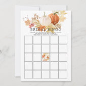 紅葉パンプキンビンゴブライダルシャワーゲーム 招待状 (正面)
