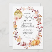 紅葉パンプキン秋ブライダルシャワー 招待状 (正面)