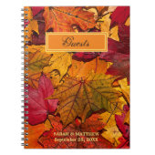 紅葉パーソナライズされたゲストブック ノートブック (正面)