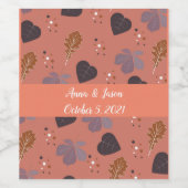 紅葉パーソナライズされたワインラベル ワインラベル (シングルラベル)