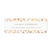 紅葉パーソナライズされた差出人住所 ラベル (正面)