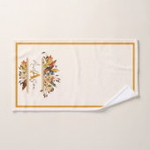 紅葉パーソナライズされた枠 ハンドタオル (ハンドタオル)