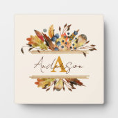 紅葉パーソナライズされた枠 フォトプラーク (正面)