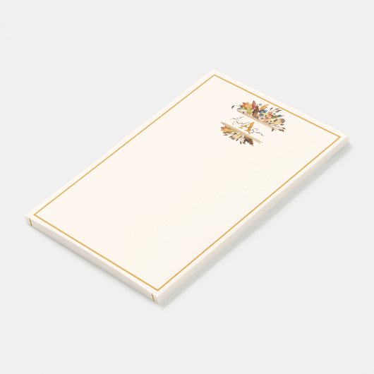 紅葉パーソナライズされた枠 ポストイット (アングル)