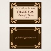 紅葉パーソナライズされた結婚式の引き出物ギフトラベル (正面&裏面)