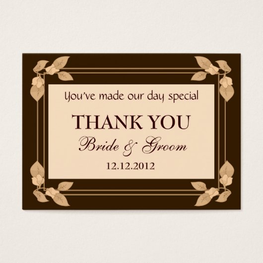 紅葉パーソナライズされた結婚式の引き出物ギフトラベル (正面)