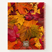 紅葉パーソナライズされた緩和曲線 ノートブック (裏面)