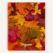 紅葉パーソナライズされた緩和曲線 ノートブック (正面)