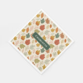 紅葉パーソナライズされた – コージーオータムパーティー スタンダードランチョンナプキン (角)