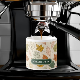 紅葉パーソナライズされた – コージーオータム名前をカスタムする エスプレッソカップ