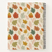 紅葉パーソナライズされた – コージーオータム名前をカスタムする ノートブック (裏面)