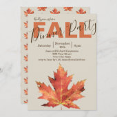 紅葉パーティの招待状 招待状 (正面/裏面)