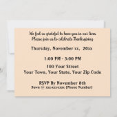 紅葉パーティの招待状 招待状 (裏面)