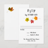 紅葉パーティーイベント受付返信案内 出欠カード (正面/裏面)