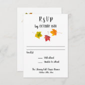 紅葉パーティーイベント受付返信RSVP 出欠カード (正面/裏面)