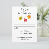 紅葉パーティーイベント披露宴応答RSVP 出欠カード (スタンド正面)