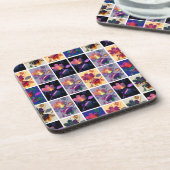 紅葉パ素朴ッチワークキルトコラージ コースター (左側)