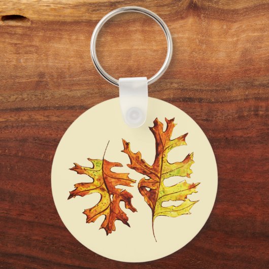 紅葉ビューティフル自然ウォーターカラーアート キーホルダー (正面)