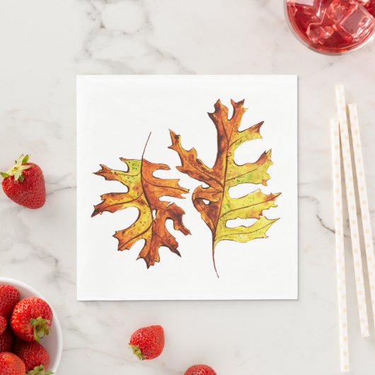 紅葉ビューティフル自然ウォーターカラーアート スタンダードランチョンナプキン (インサイチュ)