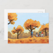 紅葉ビョルンスタッドA&Cはがき ポストカード (正面/裏面)