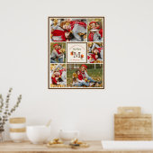 紅葉ファミリーモノグラム6写真感謝祭 ポスター (キッチン)