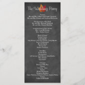 紅葉フェイクズバーラップシャルボード結婚式 プログラム (裏面)