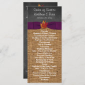 紅葉フェイクズバーラップシャルボード結婚式 プログラム (正面/裏面)