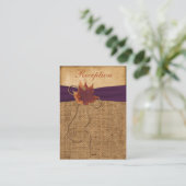 紅葉フェイクBurlap披露宴エンクロージャカード エンクロージャーカード (スタンド正面)