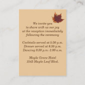 紅葉フェイクBurlap披露宴エンクロージャカード エンクロージャーカード (裏面)