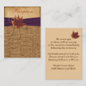 紅葉フェイクBurlap披露宴エンクロージャカード エンクロージャーカード (正面/裏面)