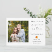 紅葉フォトウェディング日付の保存招待状 招待状 (スタンド正面)