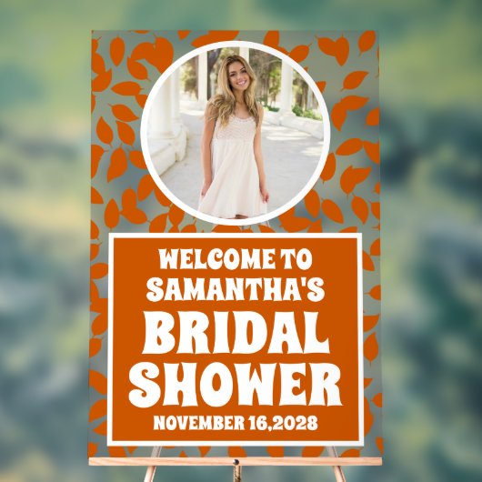 紅葉フォトブライダルシャワーウェルカムフロステッド アクリルサイン (ニュートラル)